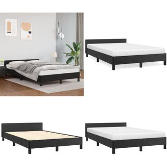vidaXL Giroletto senza Materasso Nero 120x190 cm Similpelle - Letto con testiera - Letto con testiera in similpelle