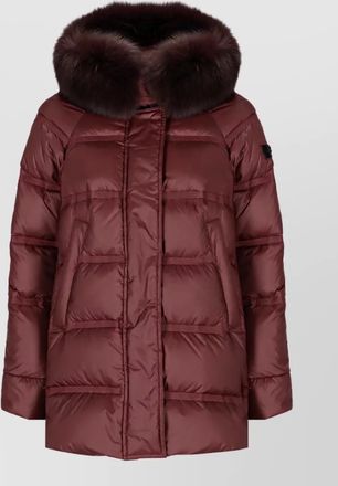 Peuterey down hooded quilted coat