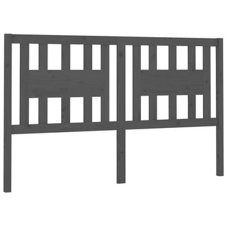 vidaXL Cabecero Madera Maciza De Pino Gris 166x4x100 Cm Vidaxl