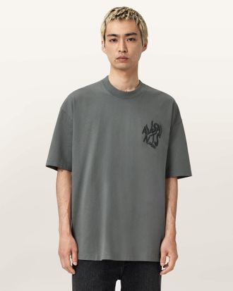 AllSaints Orlando Logo Print Oversized T-Shirt