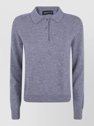 DRHOPE cashmere polo jumper