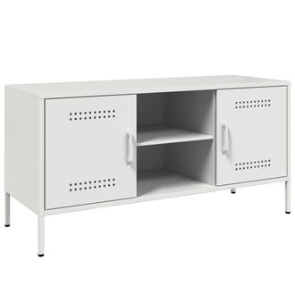 Berkfield Home TV Cabinet White 100.5x39x50.5 cm Steel