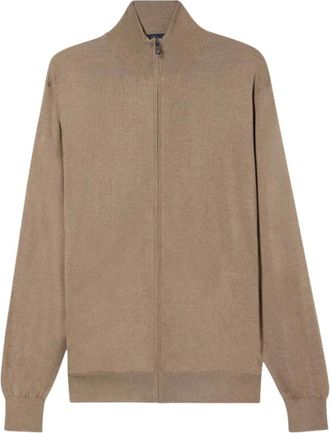Brooks Brothers Maglione con zip integrale - - Knitwear - Uomo - Beige - 2XL