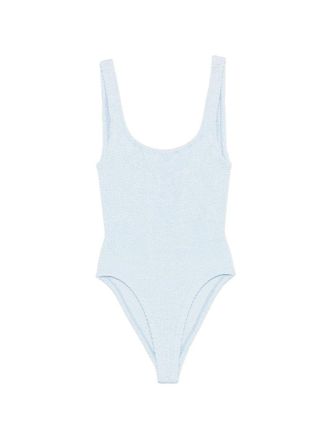 Hunza G Square Neck Swim Metallic Crinkle
