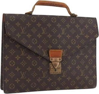 Louis Vuitton Pre-owned Handbags, female, Brown, Size: ONE SIZE Pre-owned Monogram Canvas Briefcase
