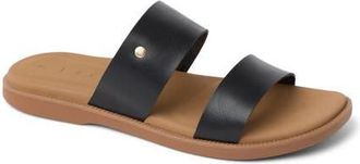 Reef Sunny Alisah Two-Strap Sandal in Black/Tan at Nordstrom, Size 9