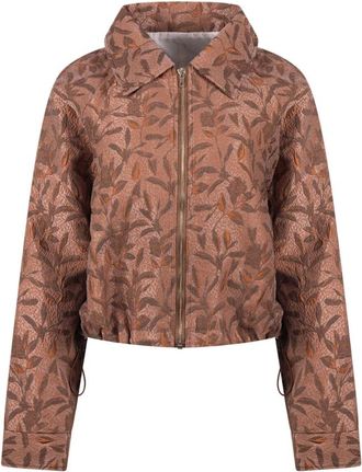 Nukus Nukus - Daisey Jas Bloemen - Dames - Jassen - Bruin - Maat: 2XL Wol