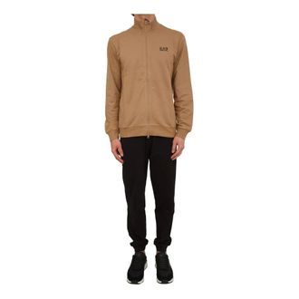 Emporio Armani Zip-throughs, male, Beige, Size: 3XL Zip-through Tracksuit Set