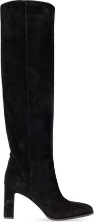 Jimmy Choo London Caly Hoge Laarzen - Dames - Laarzen met Hak - Zwart - 36 EU - Leer - Schoenen