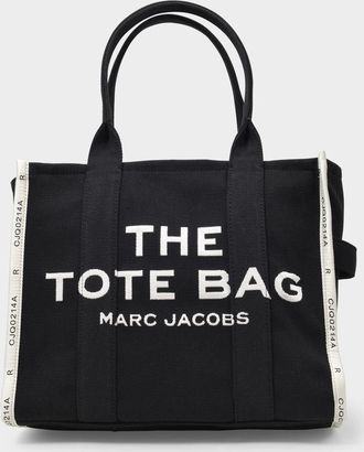 Marc Jacobs De grote boodschappentas in zwart canvas