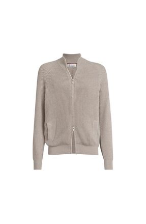 Brunello Cucinelli Malfil&eacute; cotton cardigan in Yuta at Nordstrom, Size 54 It