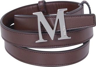 Max Mara Classic M Riem - Dames - Riemen - Bruin - L - Leer - Accessoires