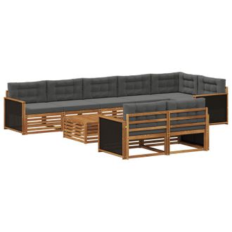 vidaXL Set Di Divani Da Esterno 9 Pz Vidaxl
