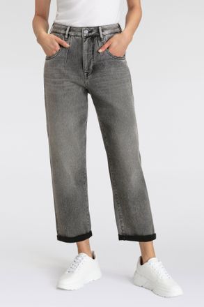 Herrlicher Loose-fit-Jeans HERRLICHER Brooke Denim Brushed, Damen, Gr. 32, N-Gr, grau (rhino), Denim/Jeans, Obermaterial: 77% Baumwolle, 10% Polyester, 10% Visko