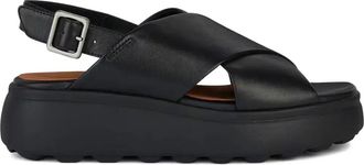 Geox Sandalen met gekruiste bandjes - Zwart