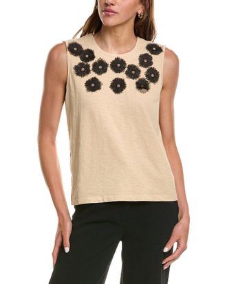 Nic+Zoe NIC & ZOE Organza Applique Tank