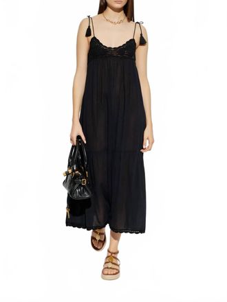 Ulla Johnson Linnea Coverup Midi Dress In Noir