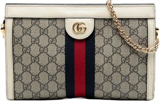 Gucci Pre-owned Gucci Small GG Supreme Web Ophidia Chain Crossbody Ladies 503877 486628
