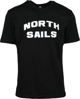 North Sails Katoenen T-shirt - Heren - T-shirts - Zwart - L - Katoen - Tops
