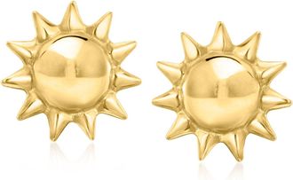 RS Pure by Ross-Simons Italian 14kt Yellow Gold Sun Earrings