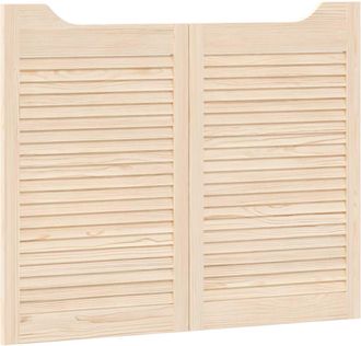 vidaXL Puertas Batientes 2 Uds. 80 X 50 Cm Madera De Pino Maciza Vidaxl