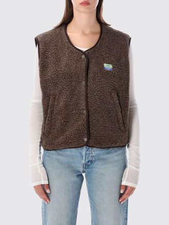 American Vintage Gilet imbottito in pile con scollo a girocollo e tasche