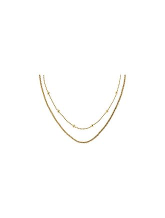 Calvin Klein Womens Layered Necklace Set - Gold - OS