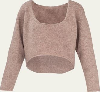 Aisling Camps Reversible Round-Neck Crop Sweater
