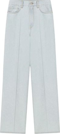 &Aacute;eron Jeans, Dames, Blauw, XL, Katoen, Montgomery Wide Jeans