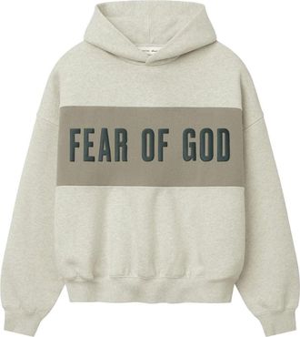 Fear of God Cropped Relaxed Panelled Hoodie Vanilla Heather Seal RW00283-0134