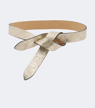 Isabel Marant Lecce metallic leather belt