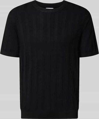 Lindbergh Lindbergh Strickshirt aus Viskose-Mix mit Rundhalsausschnitt in Black, Gr&ouml;&szlig;e XXXL