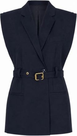Pinko Pinko Jassen - Dames - Gillet - Blauw - S - Kostuums
