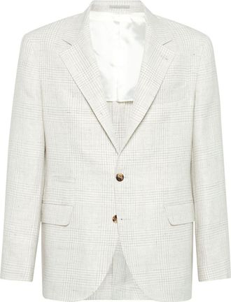 Brunello Cucinelli Geruite blazer - Beige