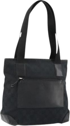 Gucci Pre-owned GG Canvas Tote - Dames - Vintage Shopper - Zwart - ONE Size - Leer - Vintage