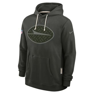Nike New York Jets Rivalries Collection Sideline Nike Mens Dri-FIT NFL Pullover Hoodie in Green | 03AZ3JG72-LF7