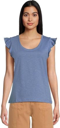 Toad&Co Rufflita T-Shirts Womens T Shirt Kyanite : XS, Cotton/Spandex/Lyocell