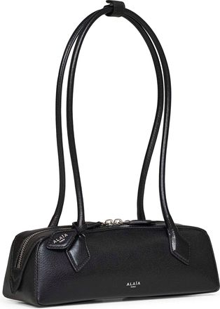 Alaia Womens Shoulder Bag Le Teckel Black Goatskin Leather