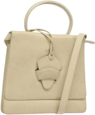 Loewe Tweedehands leren handtassen - Dames - Vintage Handtas - Beige - ONE Size - Leer - Vintage