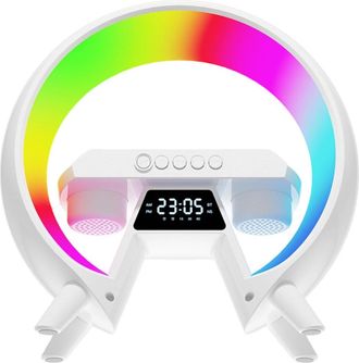 OEM Despertador Digital Con Carga Usb, Luz De Carga Inal&aacute;mbrica, Altavoz Bluetooth, Reloj Musical, Bot&oacute;n De Alarma Y Aplicaci&oacute;n De Control Para Dormitorio