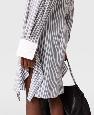 Stella McCartney Striped Cotton Dress - Grey