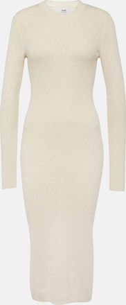 Ami Knitted cotton and wool midi dress