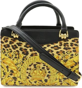 Versace Barocco Leopard Handbag 2WAY PVC