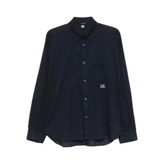 C.P. Company Casual Shirts, male, Blue, Size: XL Light Mussola Shirt