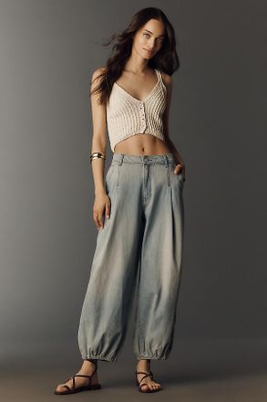 Pilcro Cotton High-Rise Balloon Jeans