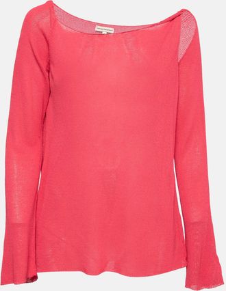 Emporio Armani Vintage Pink Cut Out Detail Blouse