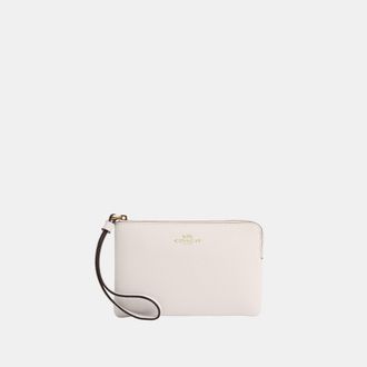 Coach Womens Corner Zip in Crossgrain Leather - White - One Size