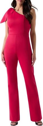 Marciano Andrea One-Shoulder Scuba Crepe Jumpsuit in G6M6-Brigh at Nordstrom, Size 10 Us