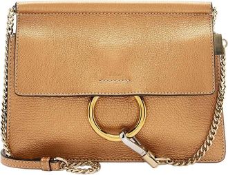 Chlo&eacute; Gold Calfskin Faye Mini Shoulder Bag (Authentic Pre-Loved)