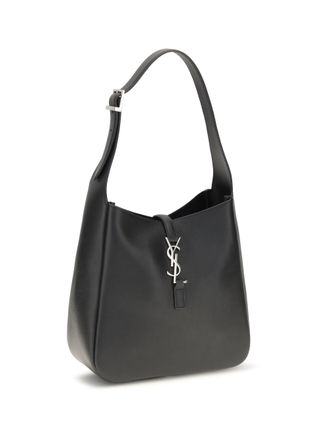 Saint Laurent Womens Le 5 &Agrave; 7 Shoulder Bag Nero Calf Leather Bos Taurus